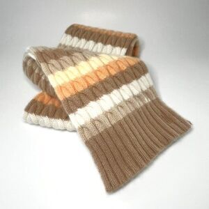 Lauren Ralph Lauren Cable Knit Scarf Neutral Soft Cozy